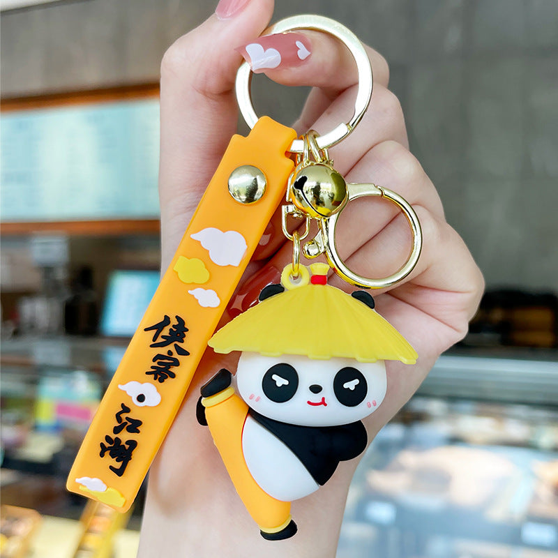 Wholesale Knight Panda Chuang Plastic Keychain